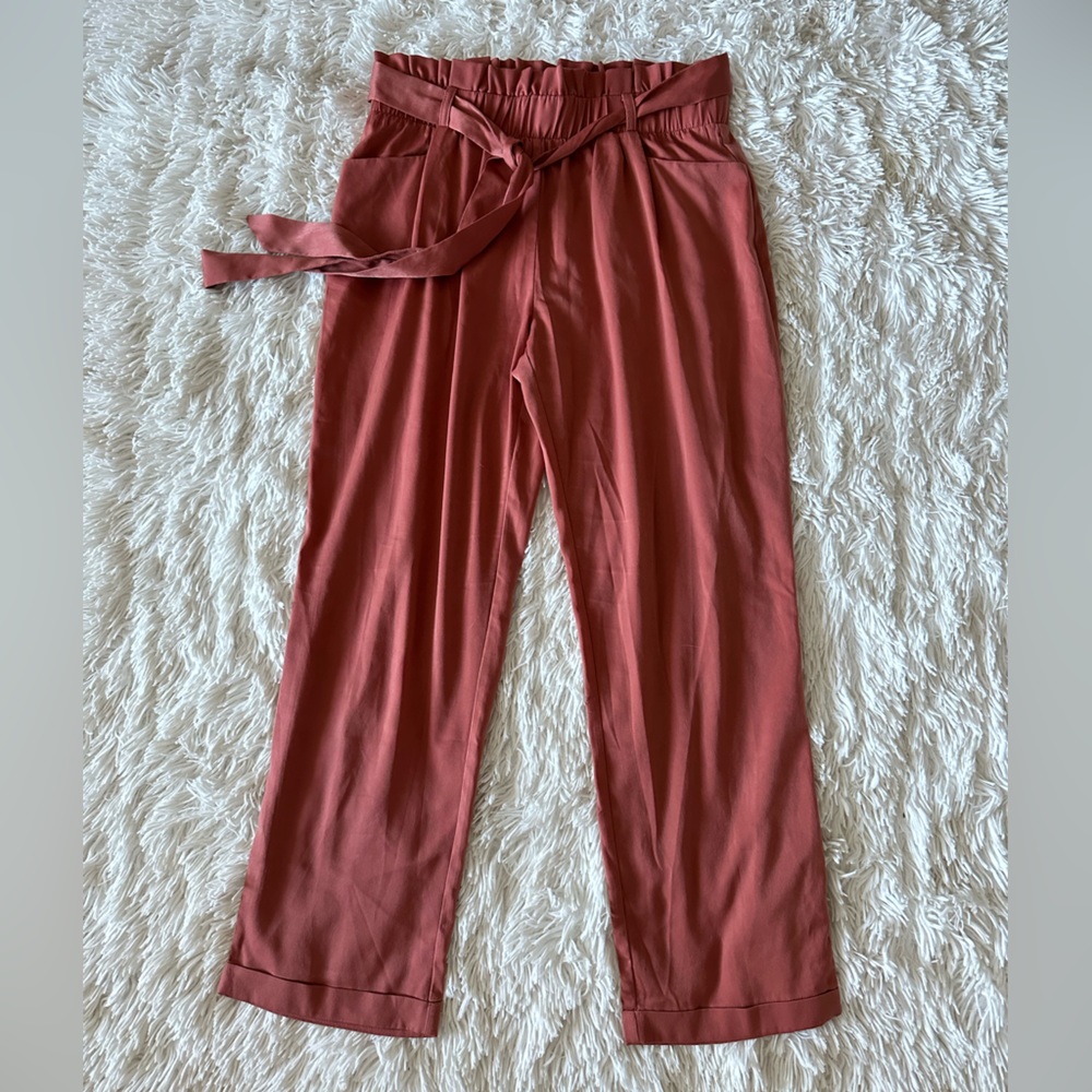 Dusty rose Silky flowy pants